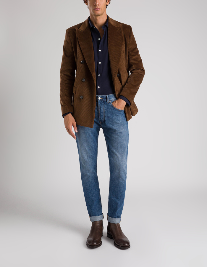 Regular-fit shirt in cotton jersey