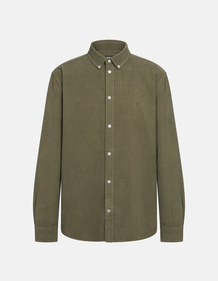 Regular-fit shirt in lightweight velvet