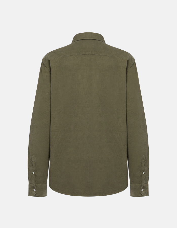 Regular-fit shirt in lightweight velvet
