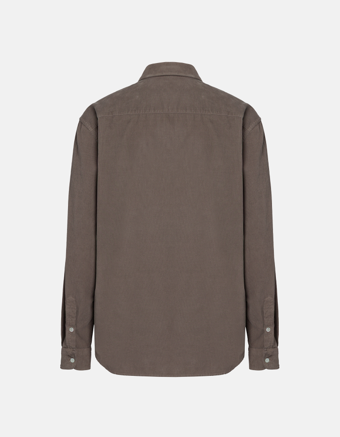 Regular-fit shirt in lightweight velvet