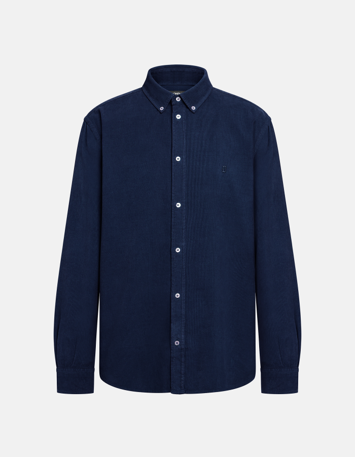 Regular-fit shirt in lightweight velvet