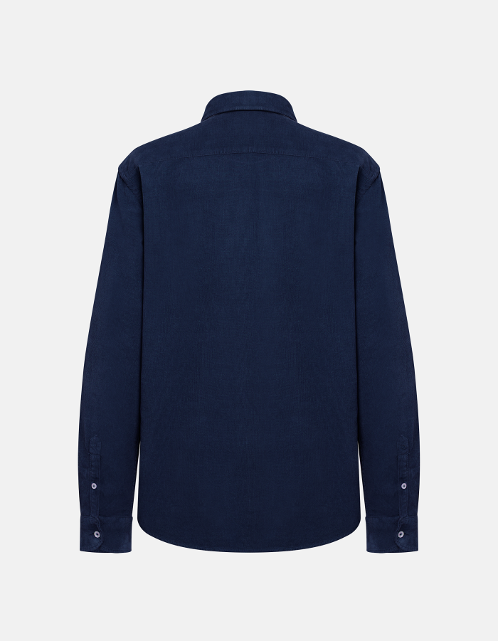 Regular-fit shirt in lightweight velvet