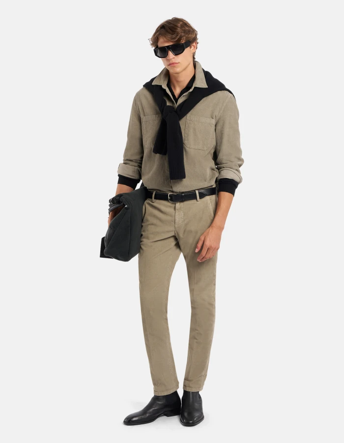 Overshirt in thousand-rib corduroy