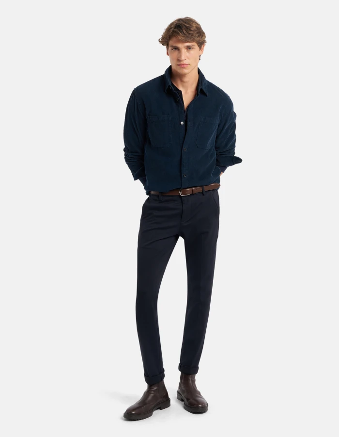 Overshirt in thousand-rib corduroy
