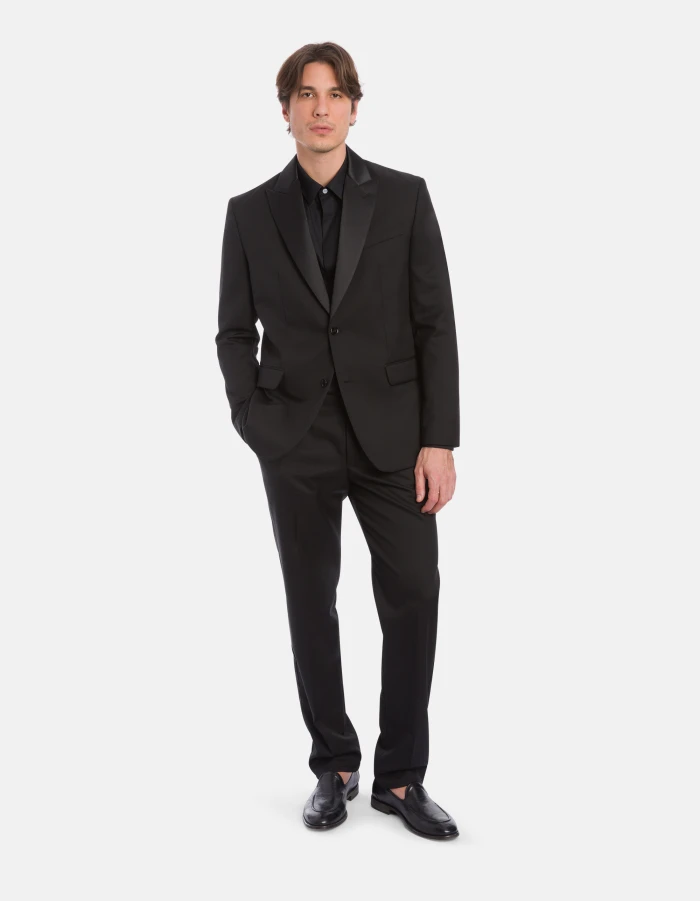 Regular-fit shirt in yarn-dyed gabardine