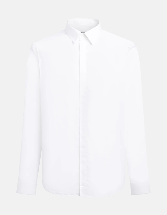 Camicia slim in popeline stretch