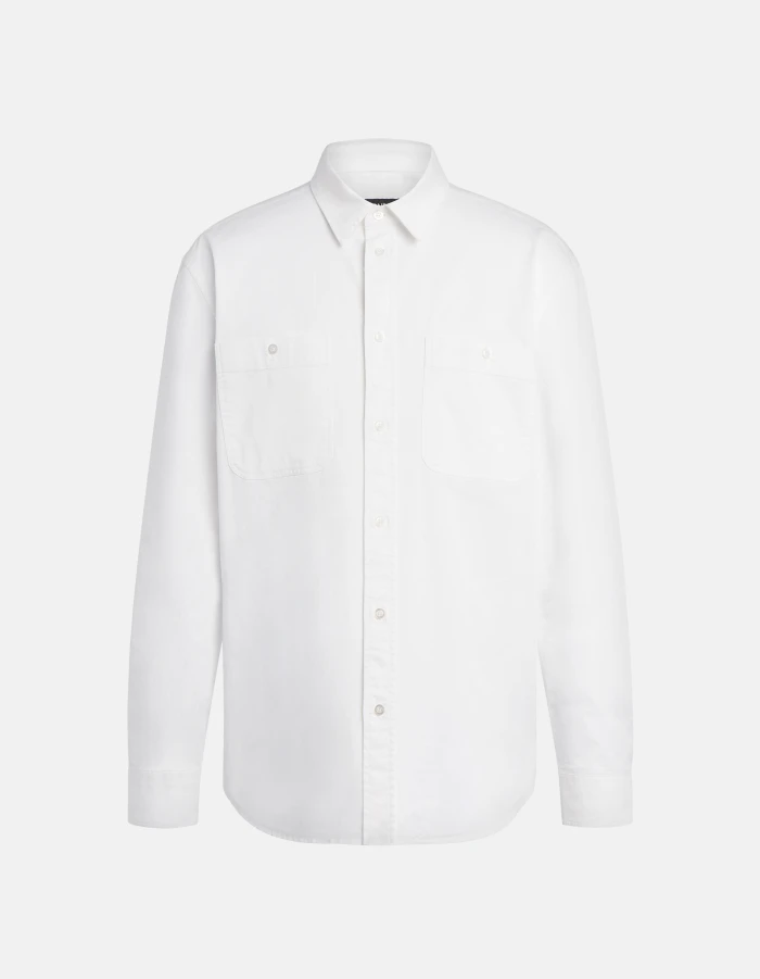 Regular-fit shirt in lightweight gabardine