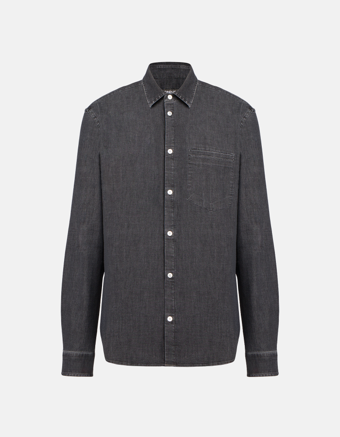 Slim-fit shirt in stretch denim