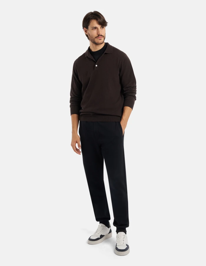 Jogger regular in felpa di cotone