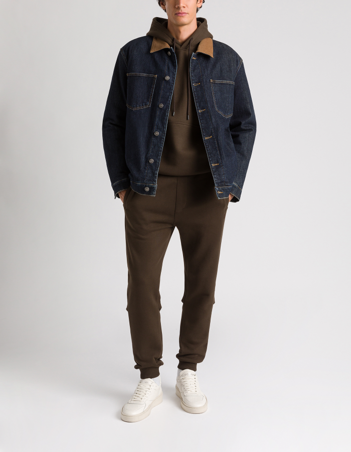 Regular-fit joggers in cotton fleece