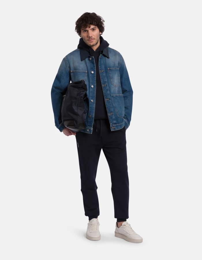 Regular-fit joggers in cotton fleece