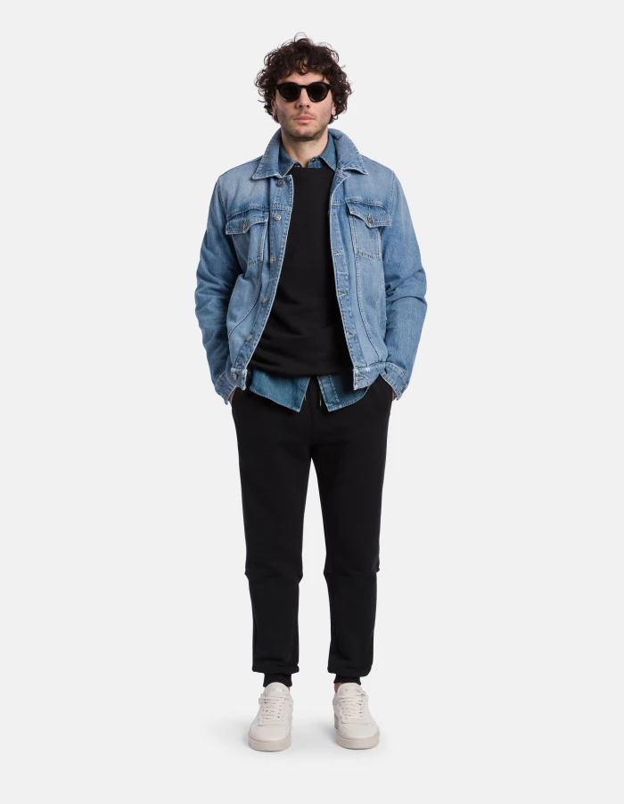 Regular-fit joggers in cotton fleece