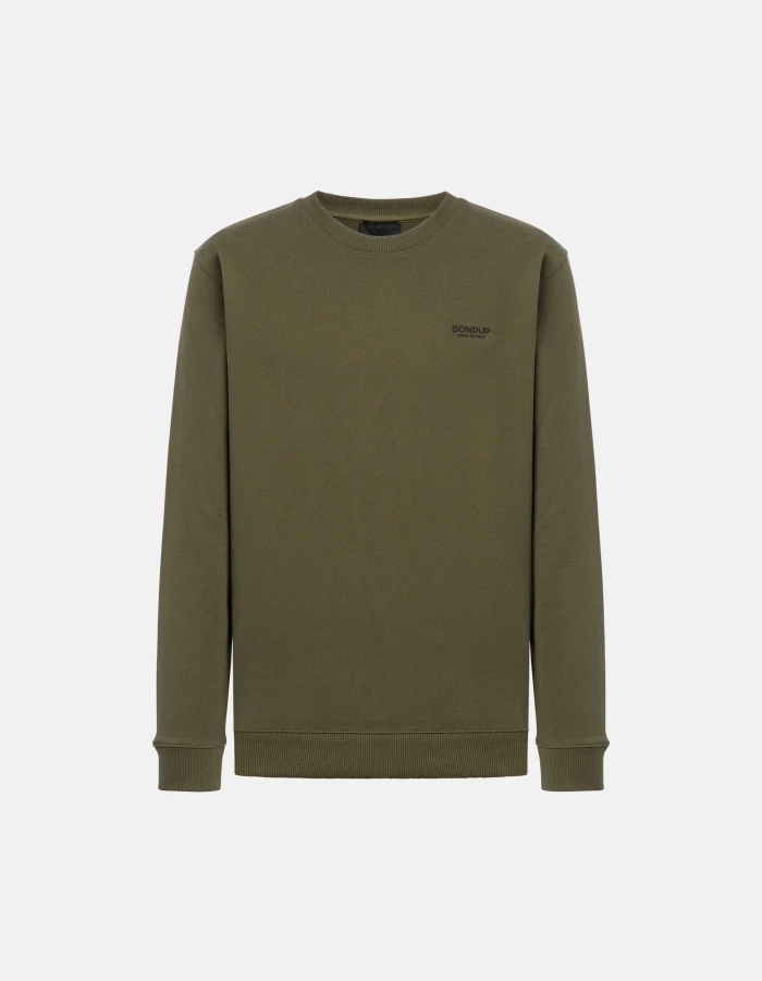 Regular-fit crew-neck cotton sweatshirt