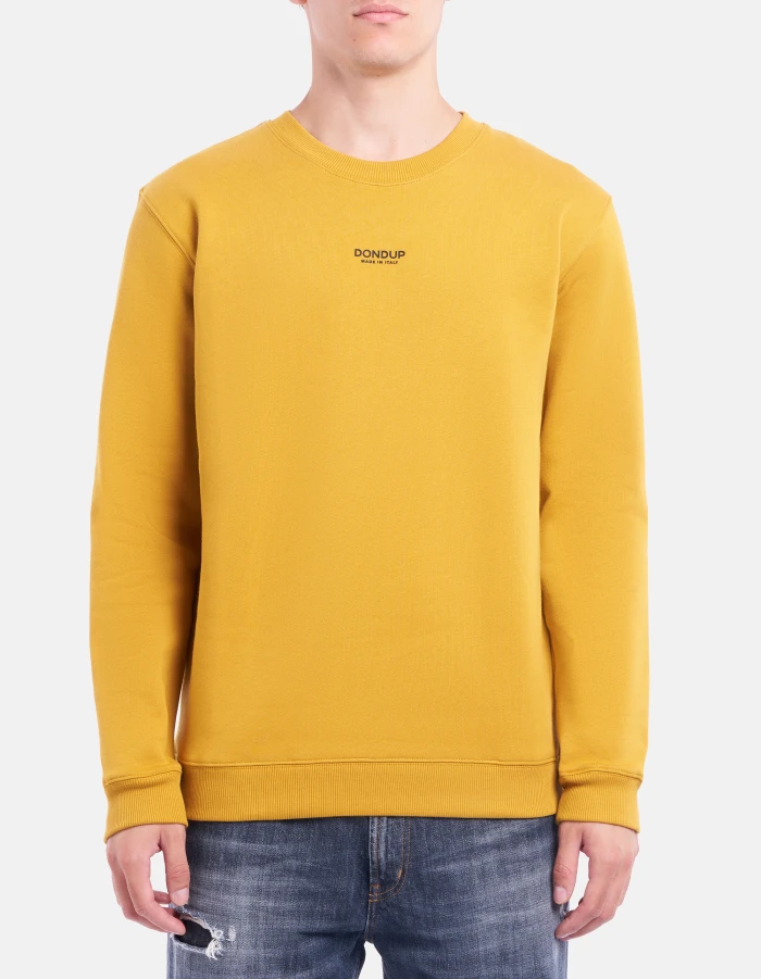 Regular-fit crew-neck cotton sweatshirt