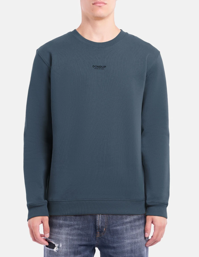 Regular-fit crew-neck cotton sweatshirt