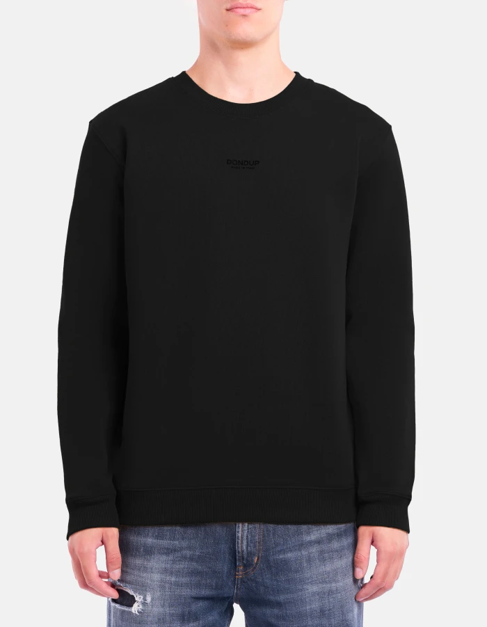 Regular-fit crew-neck cotton sweatshirt