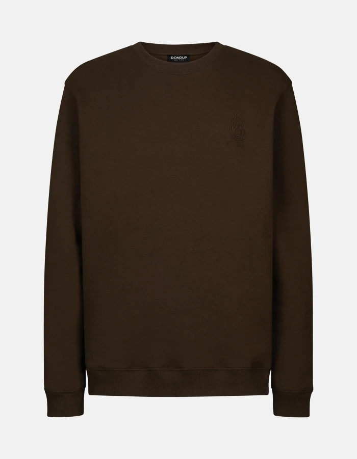 Regular-fit crew-neck cotton sweatshirt