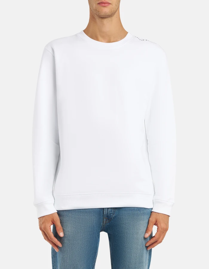 Regular-fit crew-neck cotton sweatshirt