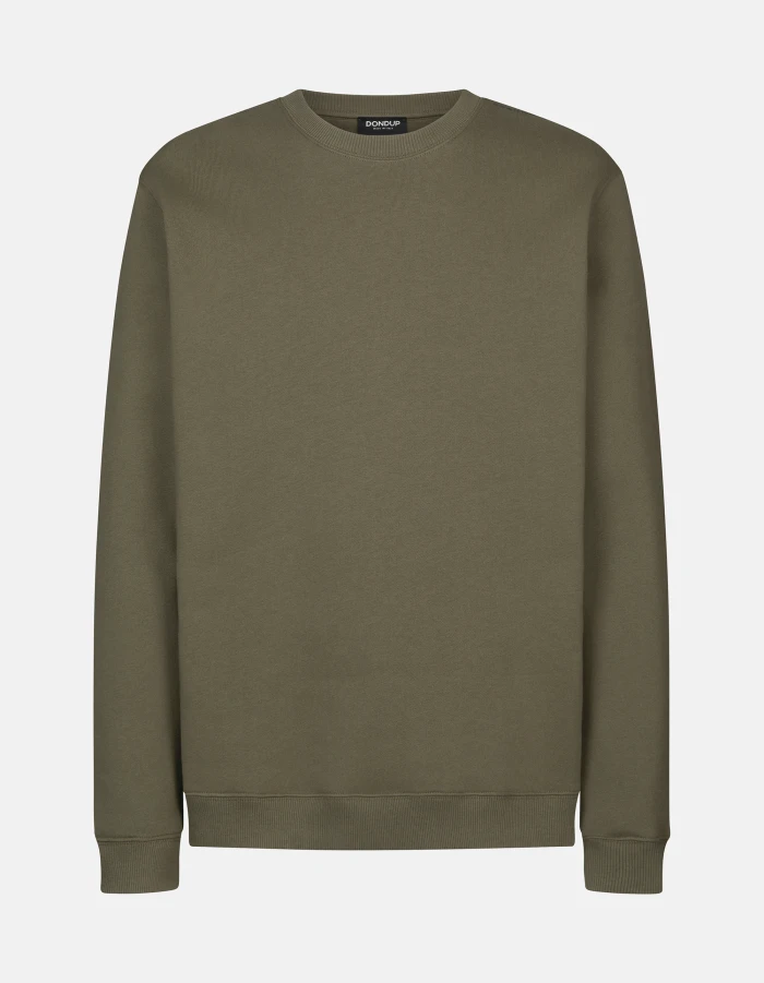 Regular-fit crew-neck cotton sweatshirt