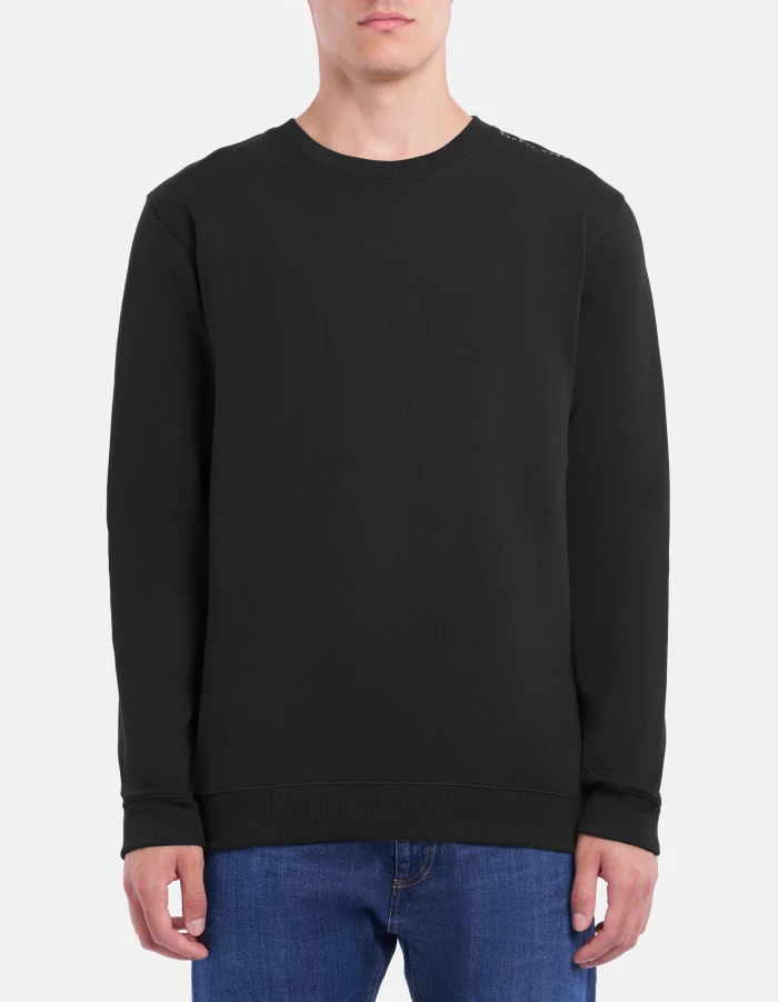 Regular-fit crew-neck cotton sweatshirt