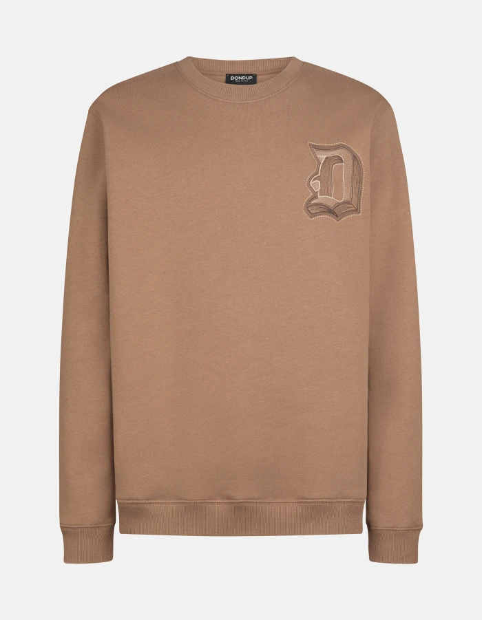 Regular-fit crew-neck cotton sweatshirt
