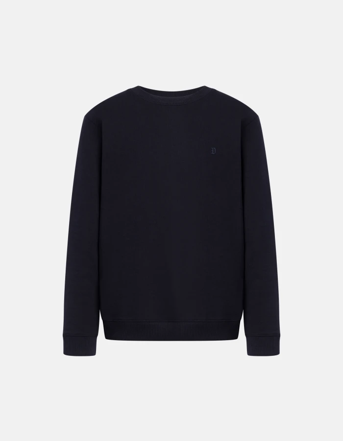 Regular-fit crew-neck cotton sweatshirt