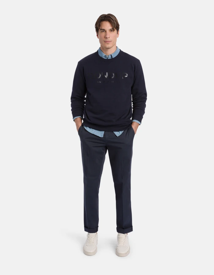 Regular-fit crew-neck cotton sweatshirt