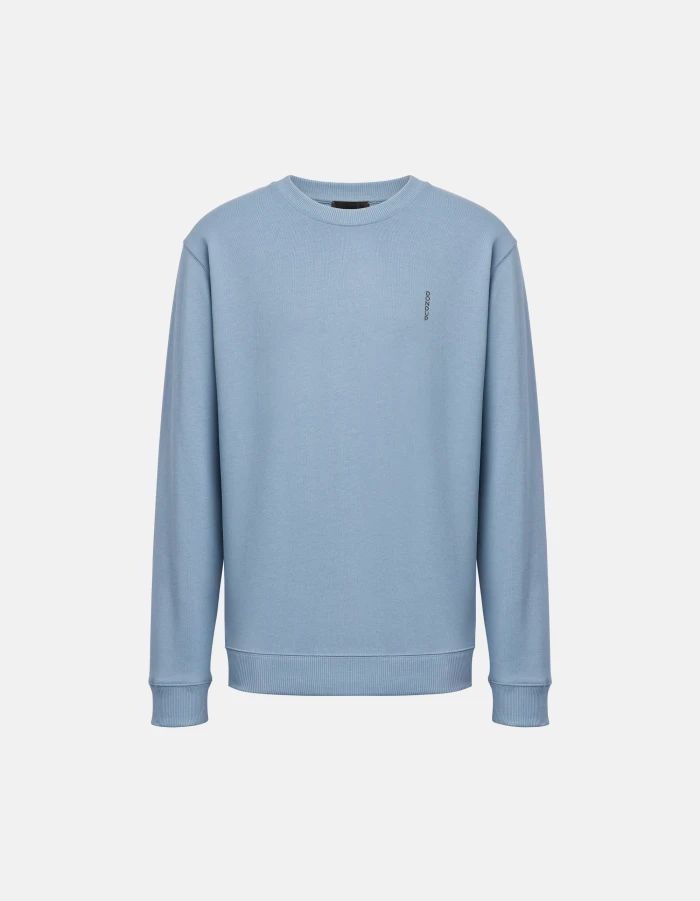 Rundhals-Sweatshirt in normaler Passform aus Baumwolle