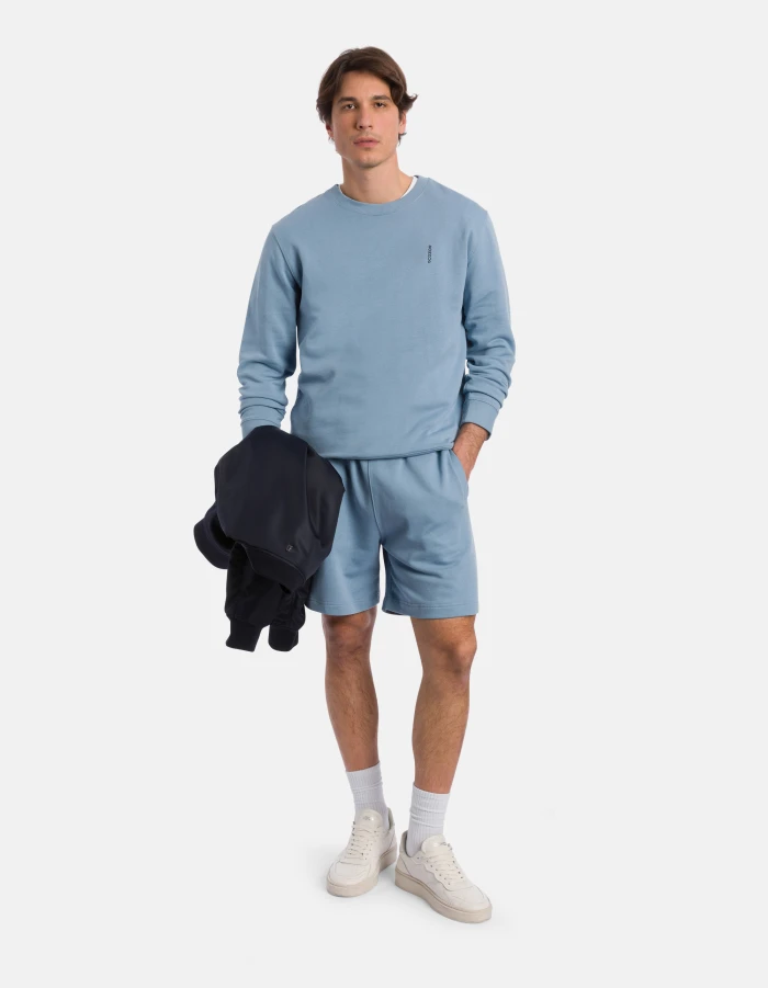 Rundhals-Sweatshirt in normaler Passform aus Baumwolle