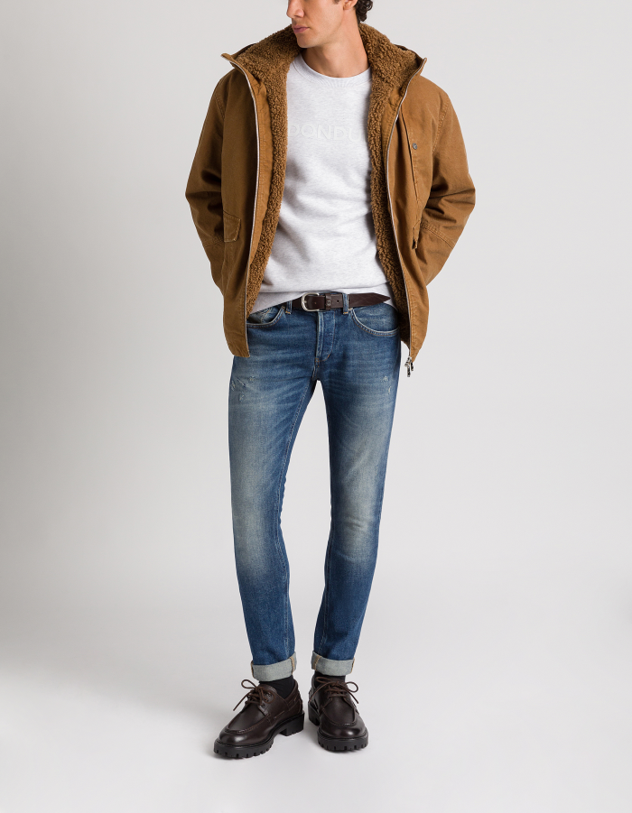 Regular-fit crew-neck cotton sweatshirt