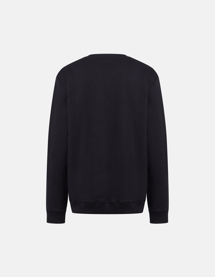 Regular-fit crew-neck cotton sweatshirt