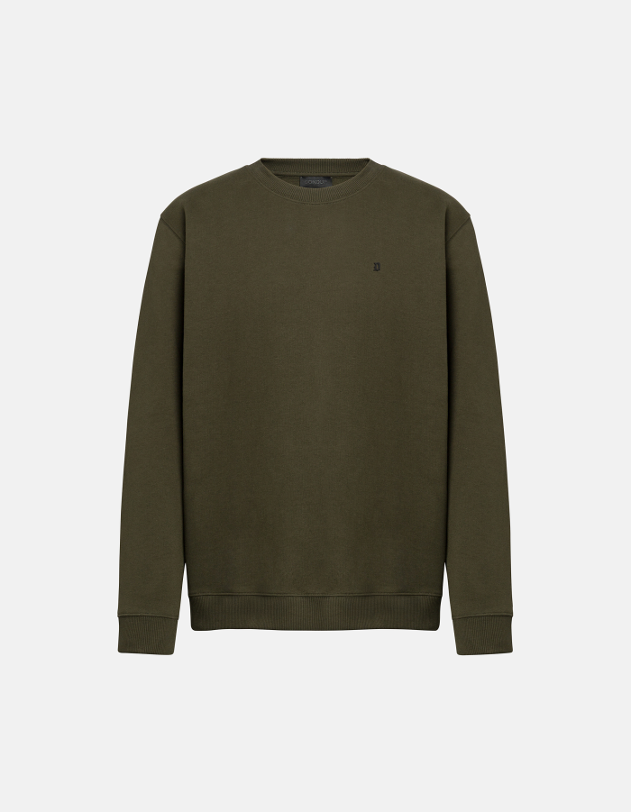 Regular-fit crew-neck cotton sweatshirt