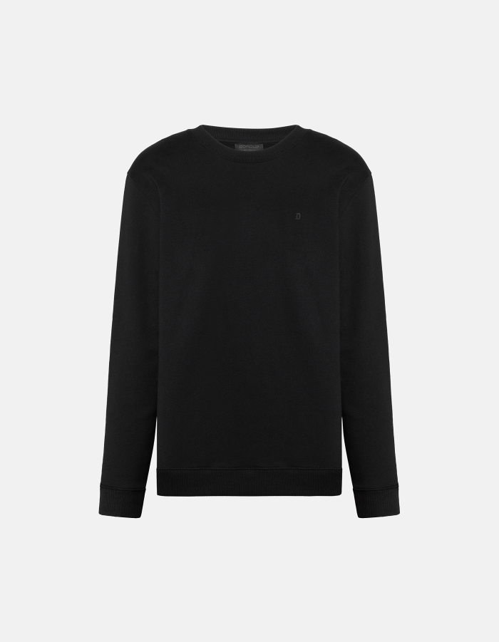 Regular-fit crew-neck cotton sweatshirt