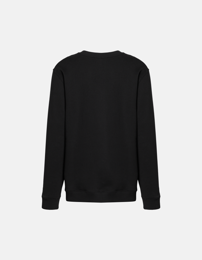 Regular-fit crew-neck cotton sweatshirt