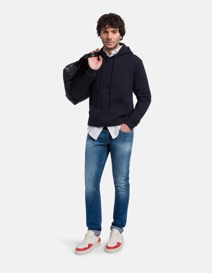 Regular-fit hooded sweatshirt in cotton