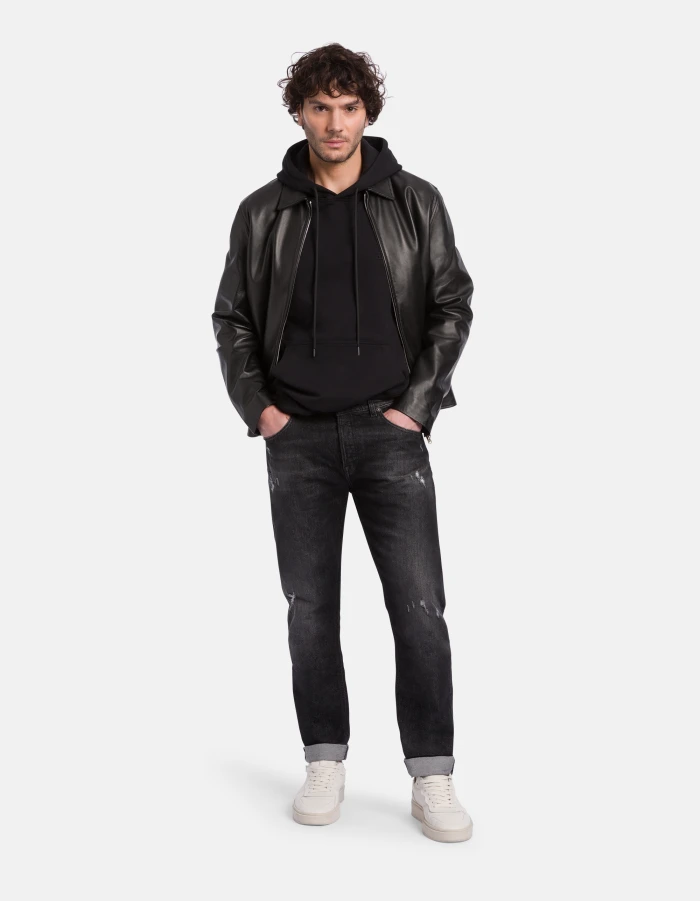 Regular-fit hooded sweatshirt in cotton