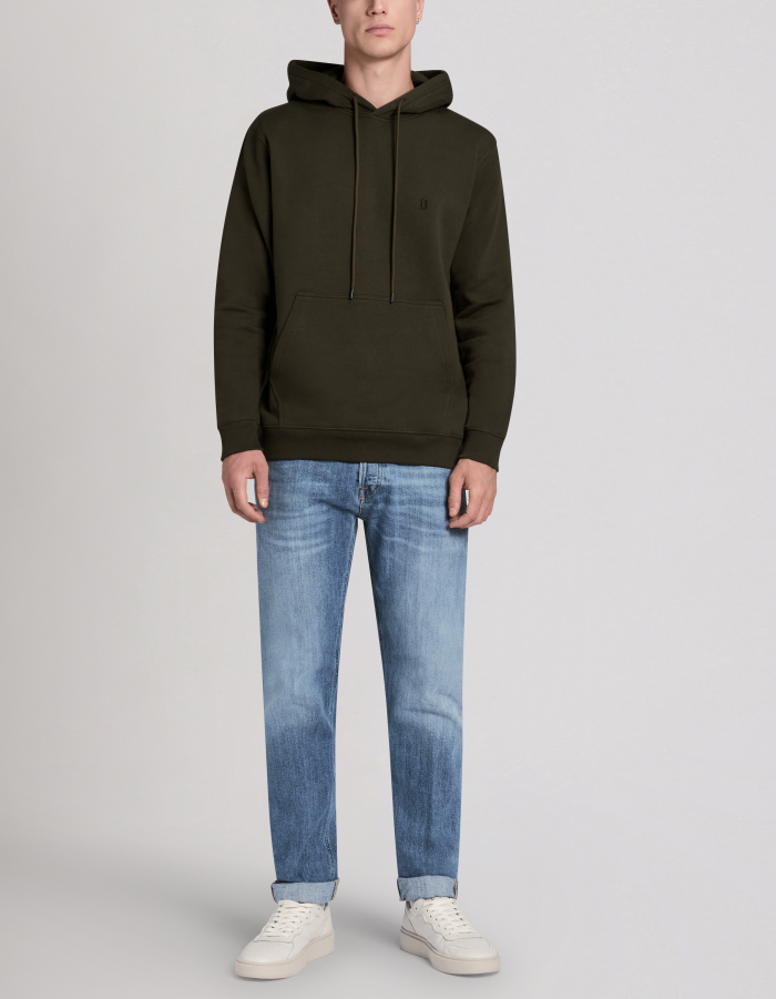Regular-fit hooded sweatshirt in cotton