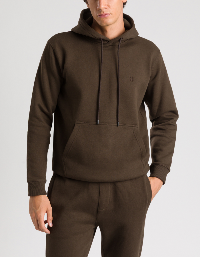 Regular-fit hooded sweatshirt in cotton