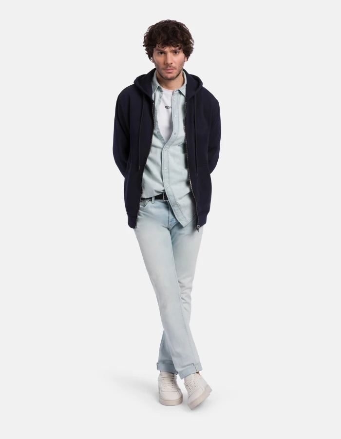 Regular-fit hooded sweatshirt in cotton