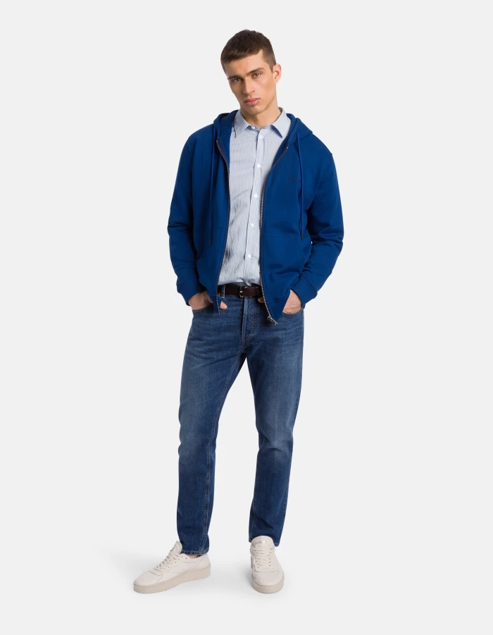 Regular-fit hooded sweatshirt in cotton