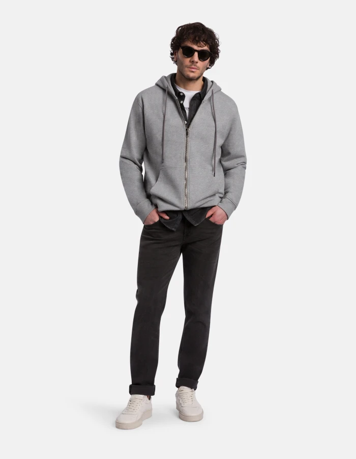 Regular-fit hooded sweatshirt in cotton