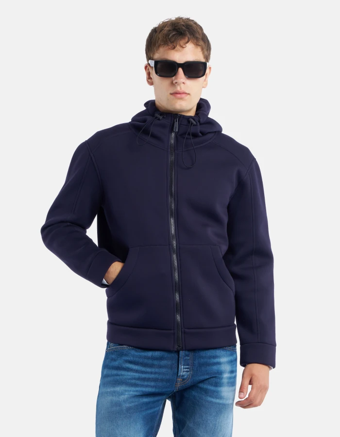 Regular-fit hooded sweatshirt in neoprene