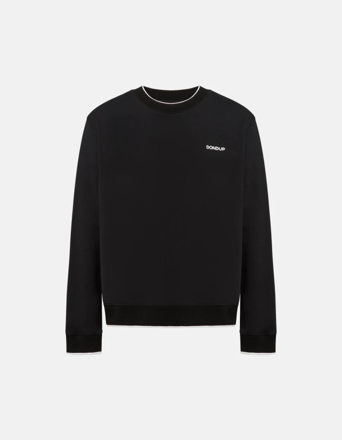 Rundhals-Sweatshirt in normaler Passform aus Baumwolle