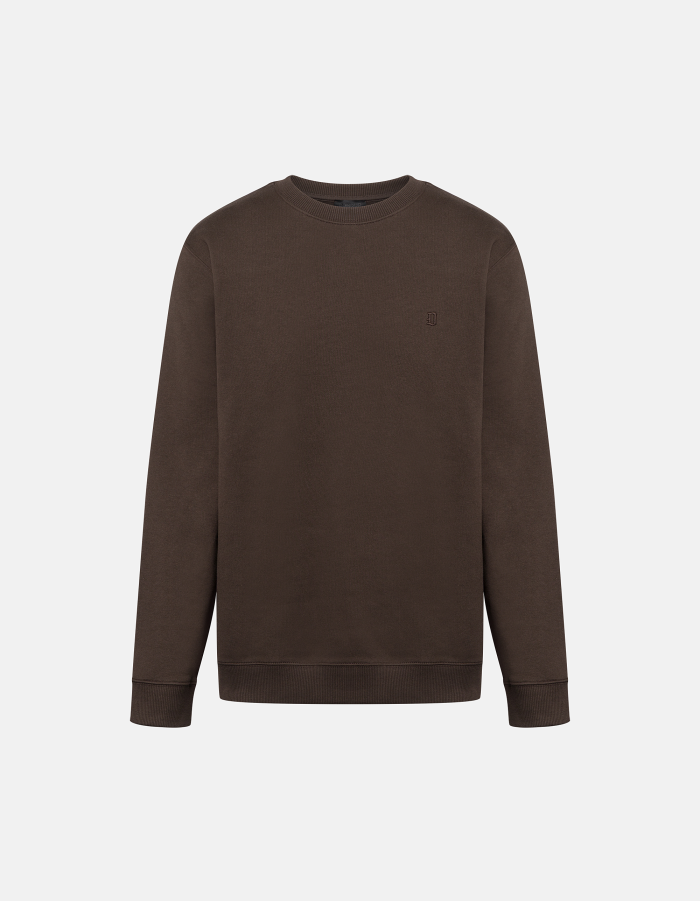 Regular-fit crew-neck cotton sweatshirt