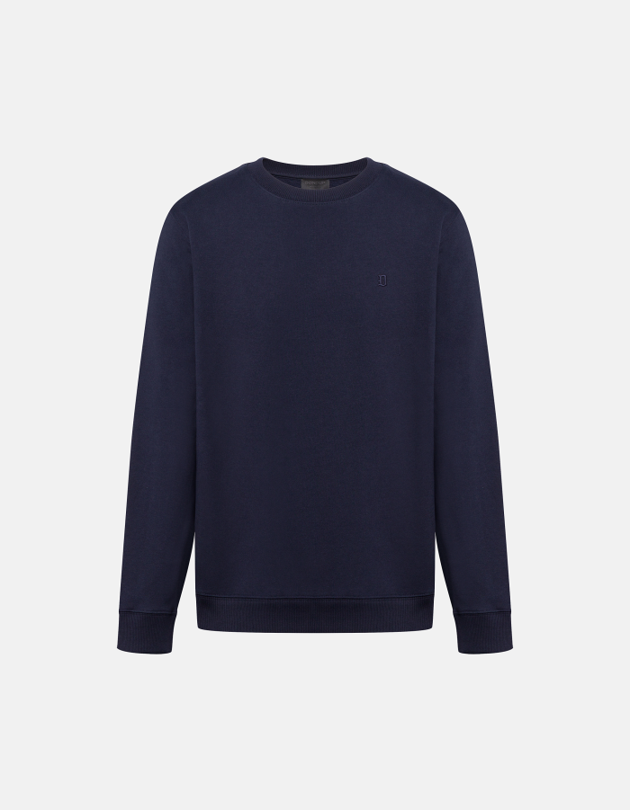 Regular-fit crew-neck cotton sweatshirt