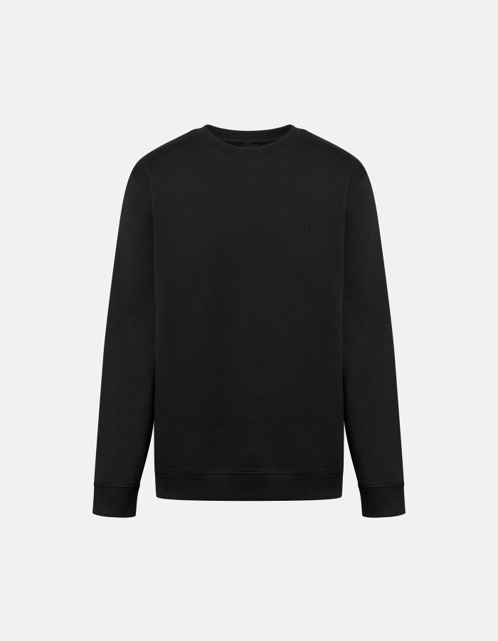 Regular-fit crew-neck cotton sweatshirt