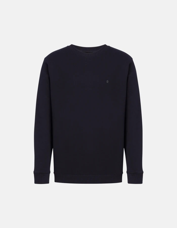 Regular-fit crew-neck cotton sweatshirt