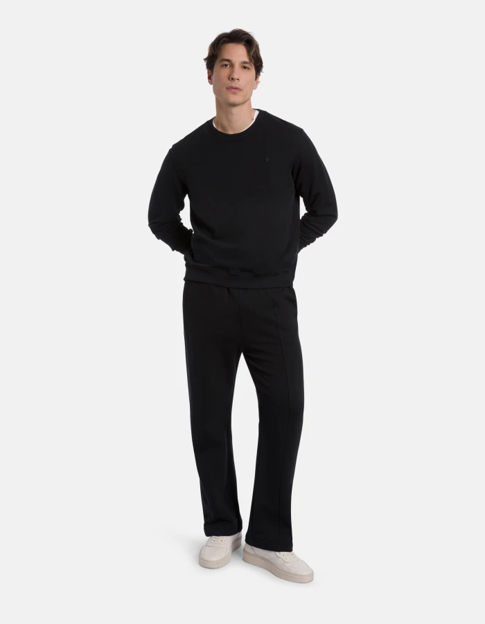 Rundhals-Sweatshirt in normaler Passform aus Baumwolle