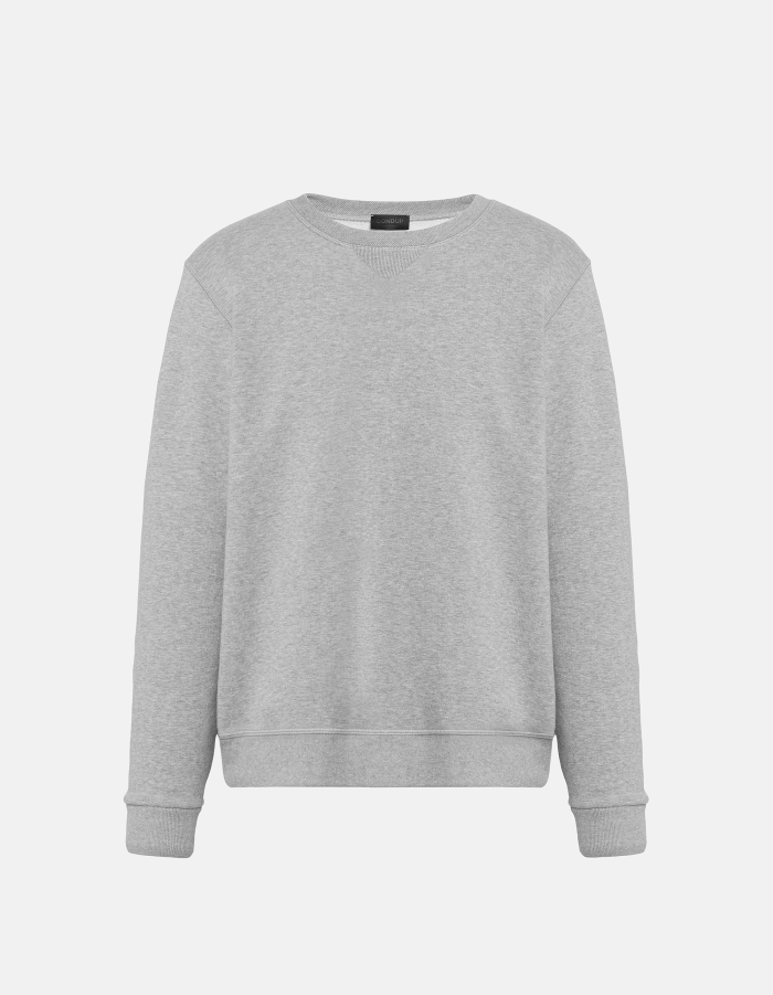 Regular-fit crew-neck cotton sweatshirt