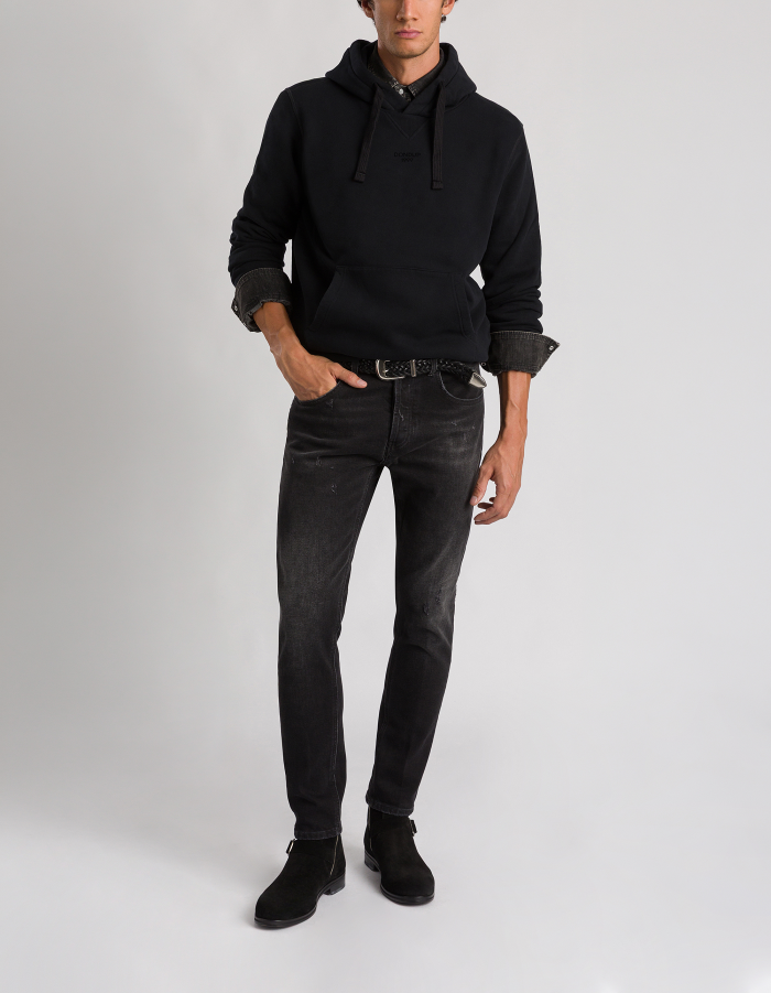 Regular-fit hooded sweatshirt in cotton